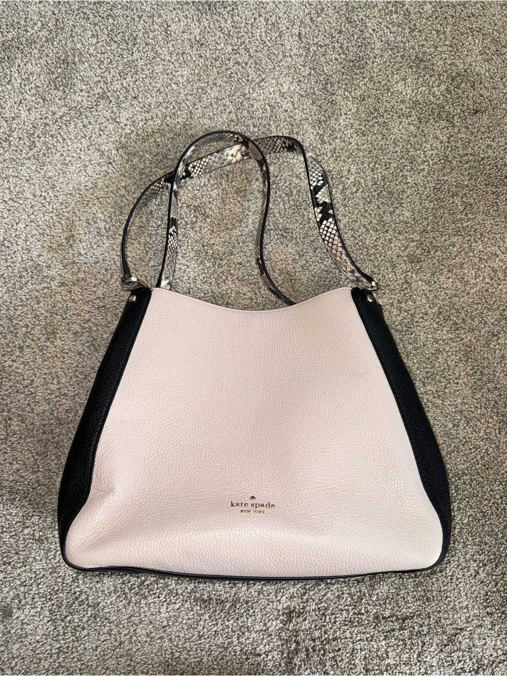 kate spade Black Crossbody with Snakeskin Trim